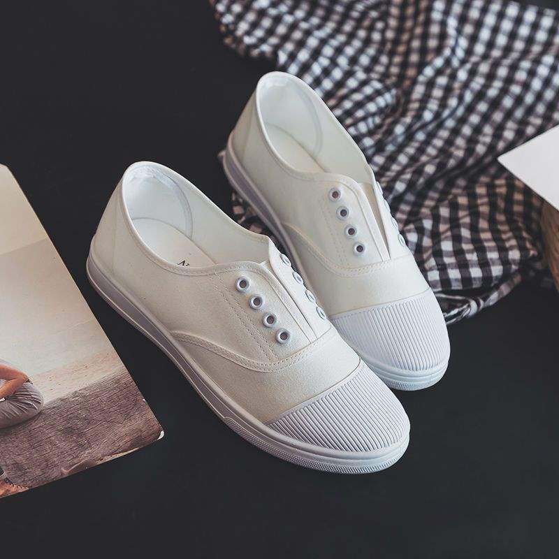 Canvas shoes spring lightweight soft-soled driving one-pedal cloth shoes
