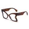 Women's Retro Butterfly Sunglasses - Elegant Color Block Design with Sun Protection