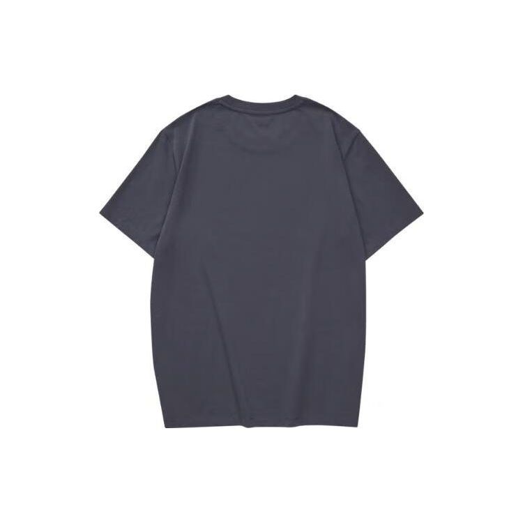 Skechers Loose Fit Round Neck American Vintage Breathable Short Sleeve T-Shirt With Letter Print Unisex Tops Odyssey-Gray L223U165-026R