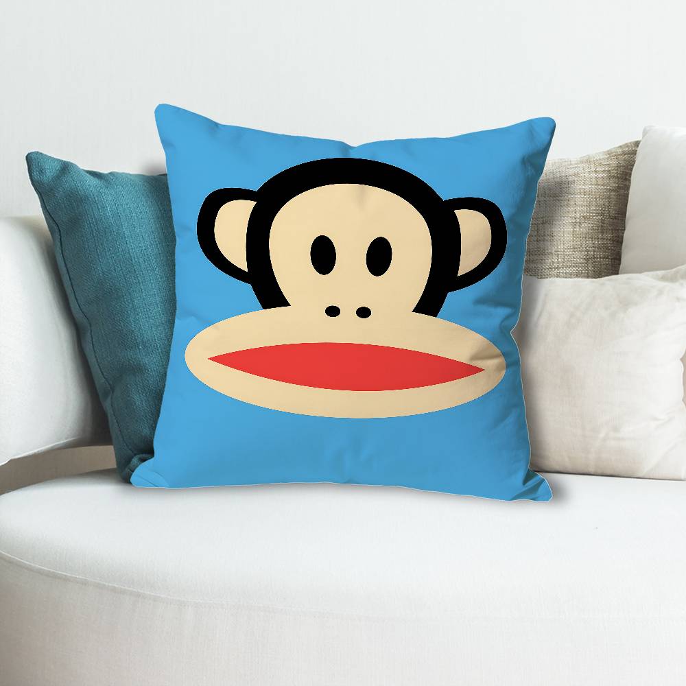 Monkey Cartoon P-Paul F-Frank Throw Pillow Case Decoration Bed Custom Square Pillowcase Pad Cover