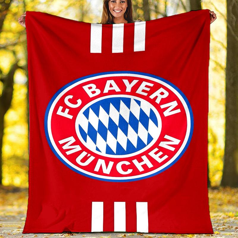 1pc B-Bayern Munich (7) Theme Blanket - Digital Print, Polyester, Cozy for All Seasons, Perfect for Outdoor, and Travel