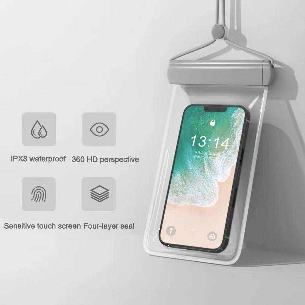 

Прозрачный водонепроницаемый чехол для телефона до 7,2 дюймов с ремешком для телефона с сенсорным экраном, герметичная сумка для плавания и дайвинга