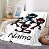 Custom Name Ninja Kidz Theme Printed Blanket - Perfect for Couch, Bed, Travel & Outdoor Use | Machine Washable, Cozy & Durable.