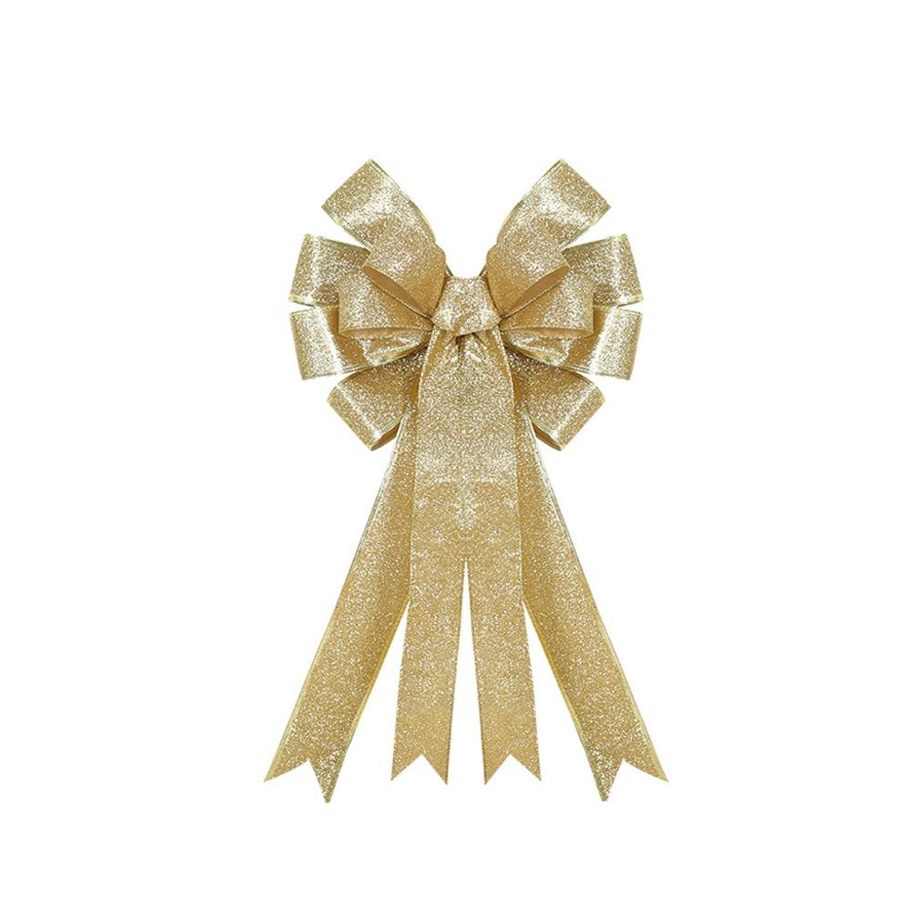 2 ks Třpytivé vánoční mašle velká velikost ozdoby na vánoční stromek vánoční stromkové mašle svatba