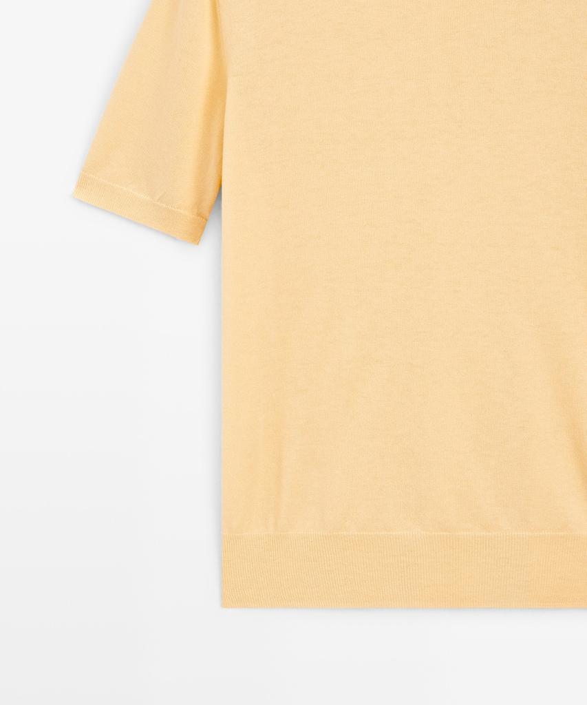 Masimodutti Wool Blend Short Sleeve Knit Sweater