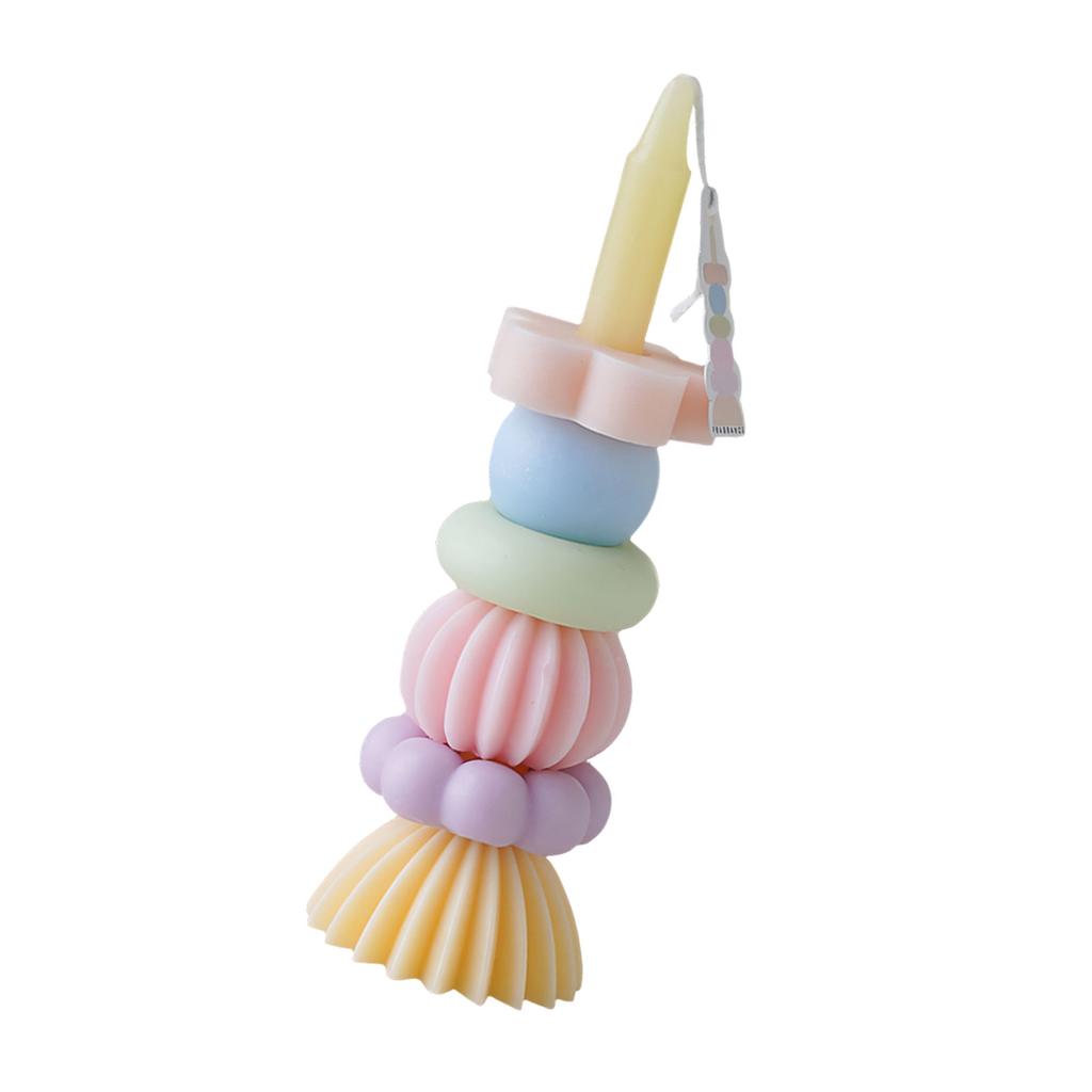 Einzigartiges Regenbogen-Stapeldesign Duftkerze Natürliches Sojawachs Aromatherapie Entspannung Geschenk für Heimdekoration