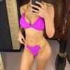 New Sexy Strappy Cross Back High Cut Bikini Female Swimsuit Women Swimwear Two-pieces Bikini Set Bather Bathing Suit Swim