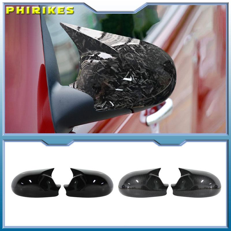 Fit For Chrysler PT Cruiser 2007-2009 Side Wing Rear View Rearview Mirror Cover Case Caps Carbon Fiber Look