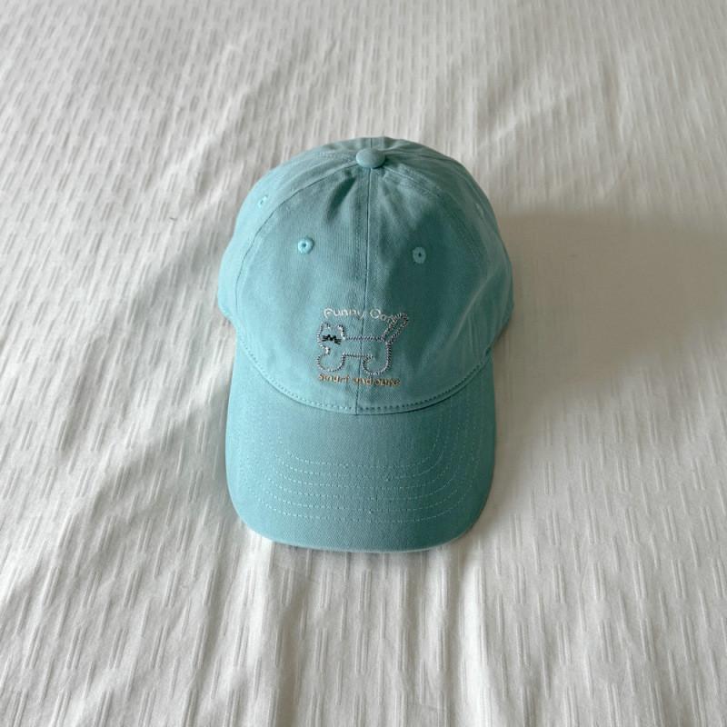 Embroidered Cat Baseball Cap With Adjustable Fit For Summer Casual Wear