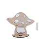 Mushroom House Wood Wall Mount Flower Shelf Mirror Hanging Plant Panel  Balcony Decor