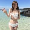 Girls' Fashionable White Ruffle Bikini - High-End Vacation Swimwear