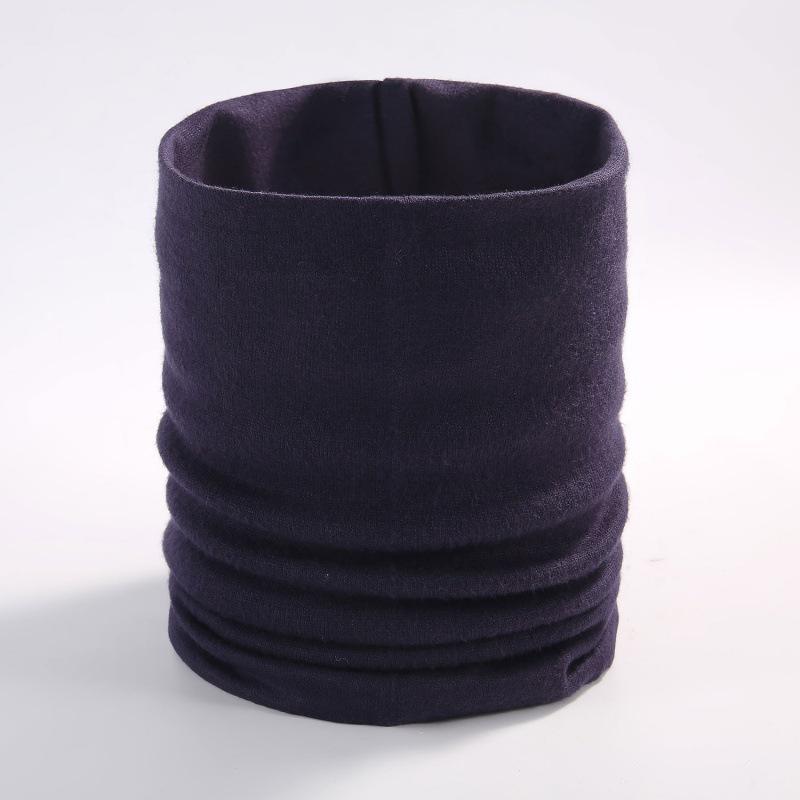 Pullover Knitted Scarf Autumn and Winter Solid Color Scarf Men and Women Couples Fashion Fake Turtleneck Single Ring Neck Cover