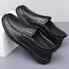 Mens Hollow Out Leather Shoes High Quality Cowhide Casual Shoe Breathable Business Shoes for Men Slip-On Driving Shoes Moccasins