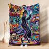Pop Tribute Pattern Blanket Allseason Fleece Blanket For Bedroom Sofa Bed Home Party Decor New Year Gift