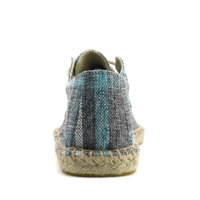 Neuer Herren Nationalstil Atmungsaktiv Schnürer Lässige Canvas Hanf-Innensohle Fischer Leichte Schuhe Herren Espadrille Flats Schuhe Sneakerser