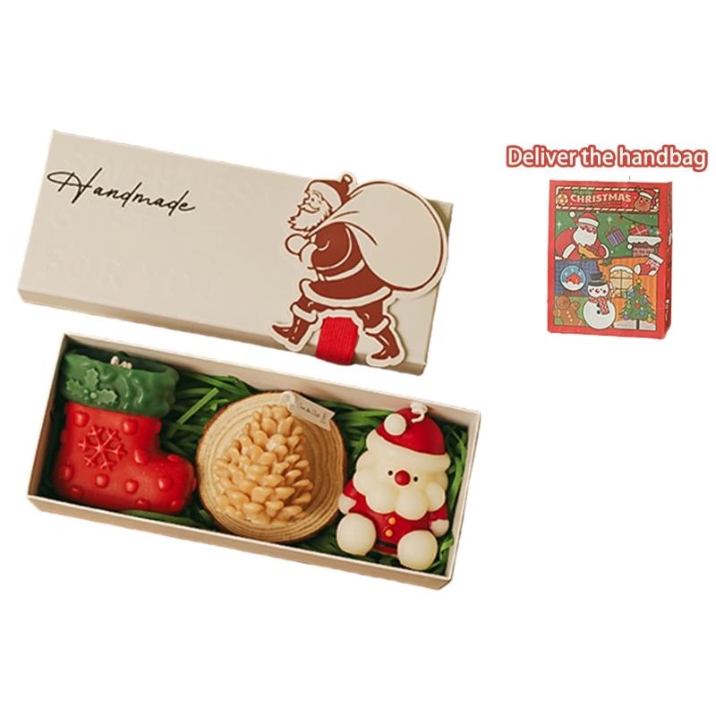 Christmas Scented Candle Gift Set Winter Soys Candle Christmas Home Decors Christmas Aromatherapys Candle Holiday Gift
