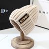 Winter Hat Knitted For Women With Letter Embroidery Korean Style For Daily Use