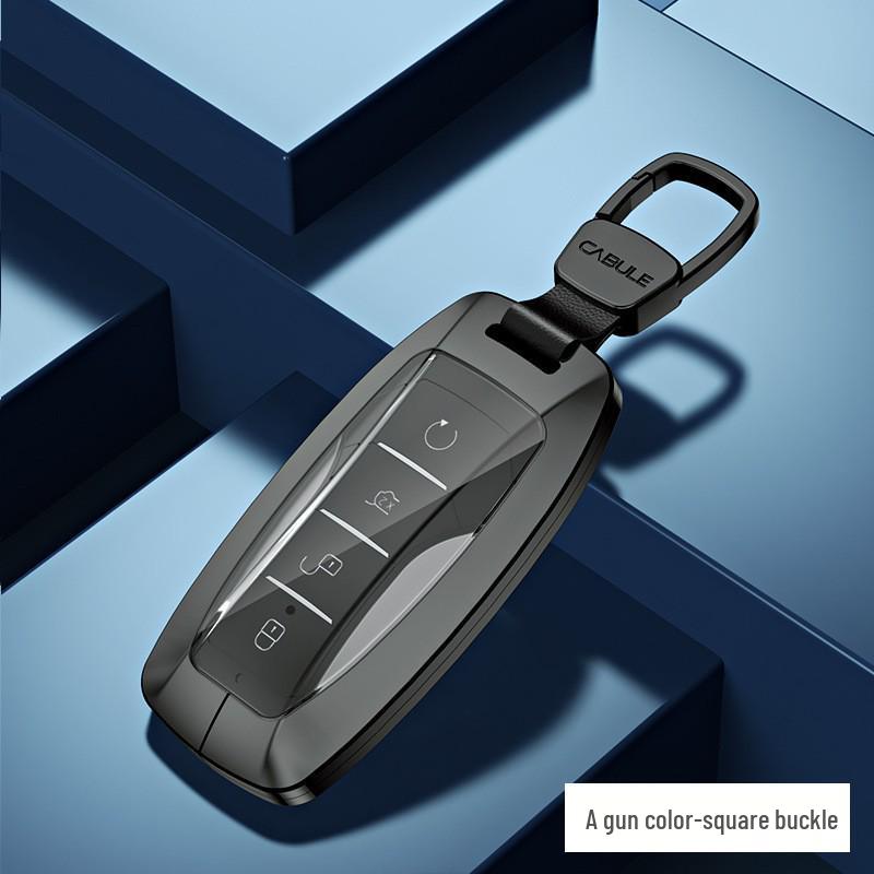 BYD Aluminum Alloy Car Key Case for Qin Pro, Song Pro, Tang, Han - High-End Metal Key Shell Set