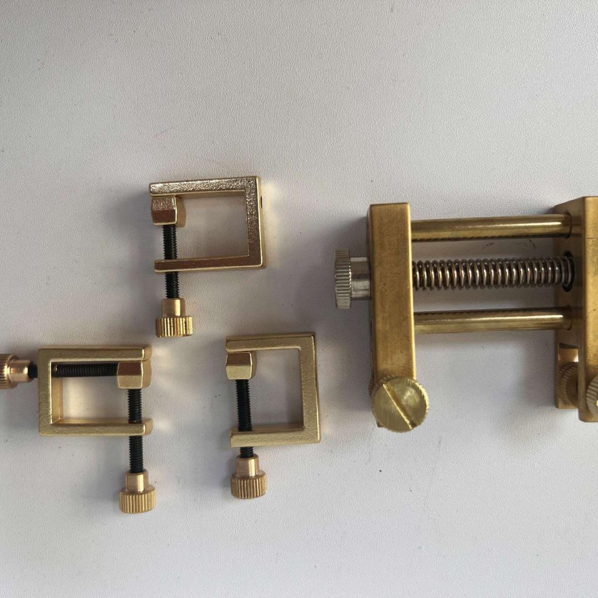 Luthiery Tools: Violin Pegbox and Rib Copper Clamps 3 Copper Clamps + 1 Violin Clamp