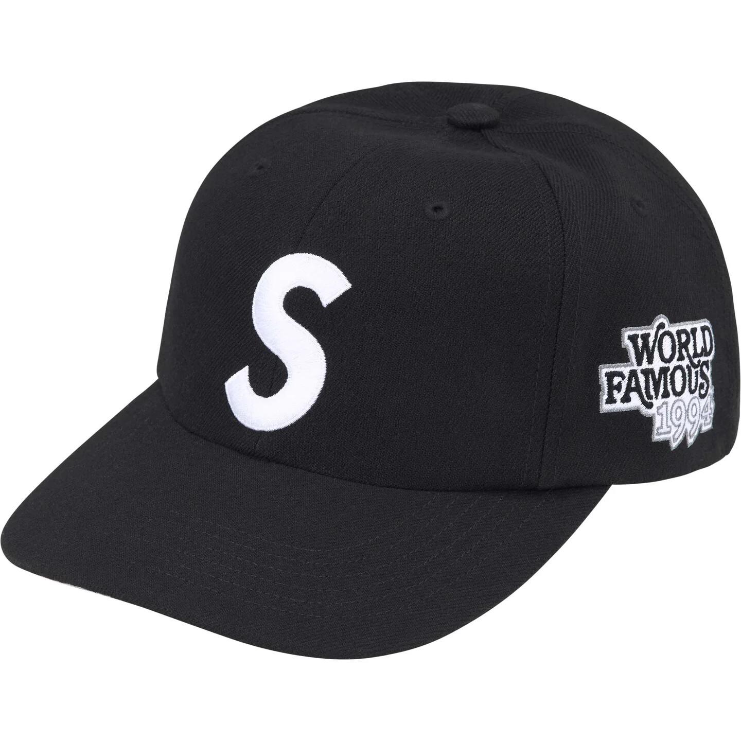 Supreme World Famous S Logo 6-Panel Black One-Size