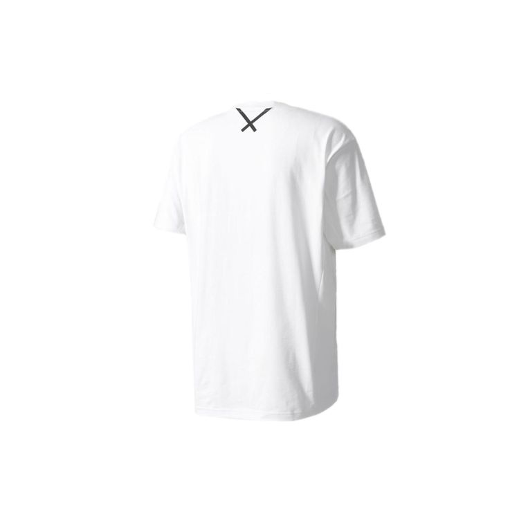 Adidas Originals Trefoil Reflective Cross Pattern Short Sleeve T-Shirt Men Tops White BQ3054