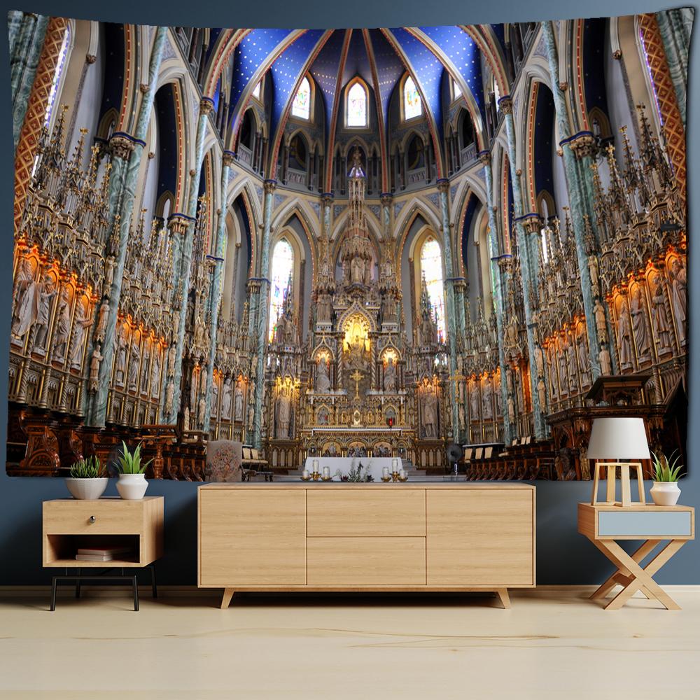 Wiener christliche Kirche Jesus Tapisserie Home Decor Wand Kunst Wandbild Drop Wand Tuch Christus Wandteppiche Kirche Dekoration