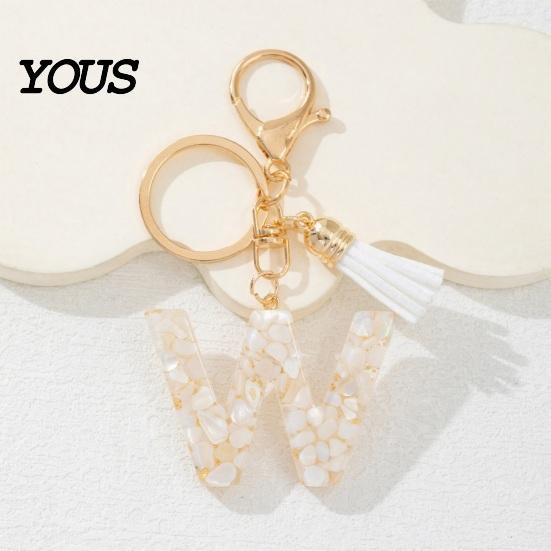 Key Holder For Backpack Keychain Pendant, Letter A-Z Charm with Tassel, Alphabet Initial Metal Keyring for Handbag Bag Pendant