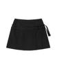 Ledeoli Double Strap Pleated Mini Skirt [Charcoal]