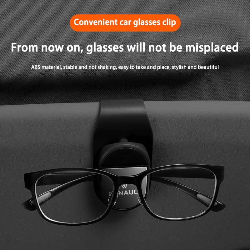Car Glasses Clip Sun Visor Car Sunglasses Storage Interior Modification Product Suitable For Renault Clio Megane Captur Master SS1