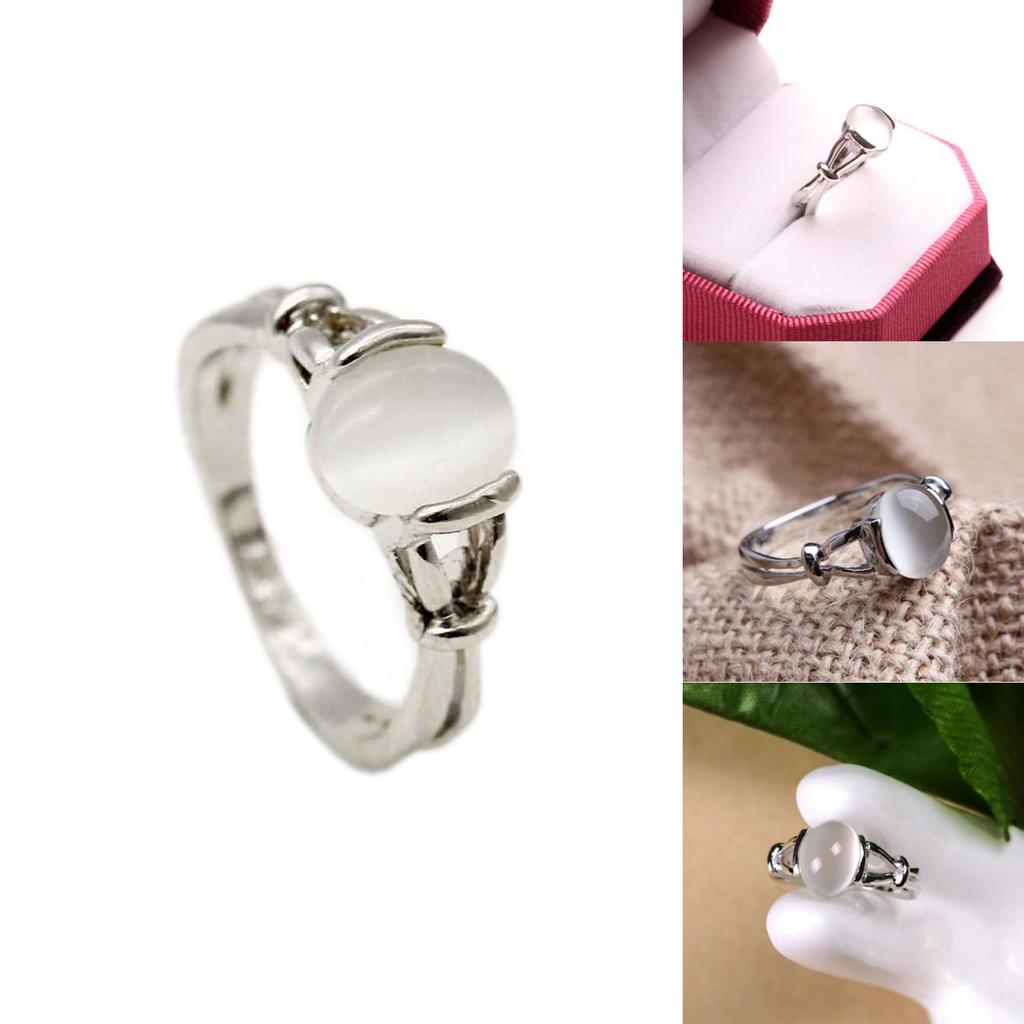 Glamour Steel Gift Engagement Ring With Bright Stone Silver Plated Fashion Jewelry