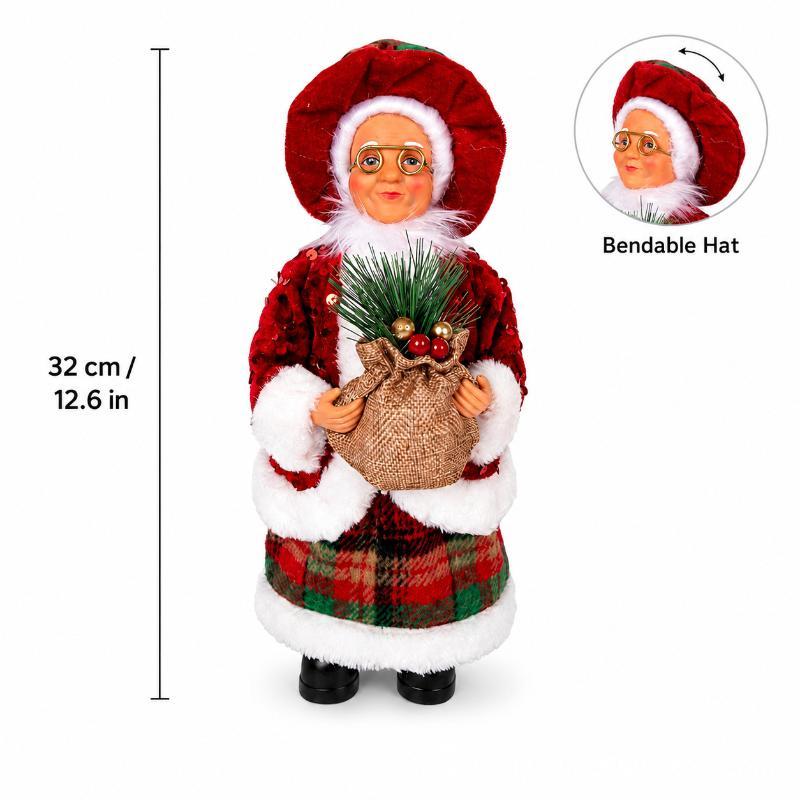 New Santa Claus Standing Figurine Christmas Decoration Window Display Ornament Home Decor Items And Gifts