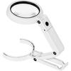 30X 10X Magnifier with Light and Stand, Foldable Handheld Magnifier and 2-Level Dimming for Close Work, Macular Degeneration, Elderly Reading