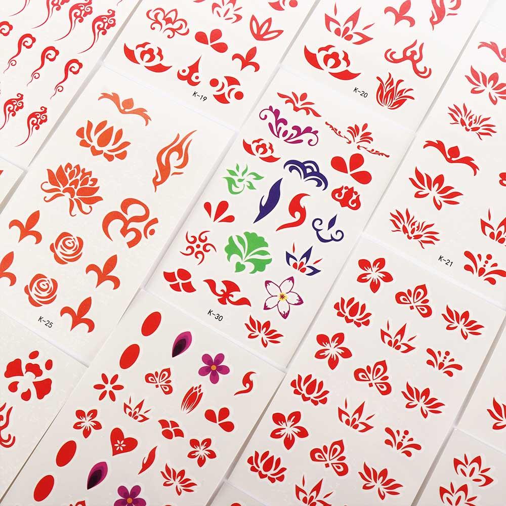 Body Hands Arm Leg Flowers Temporary Tattoo Fake Tattoo Forehead Tattoo Decals Body Art Stickers