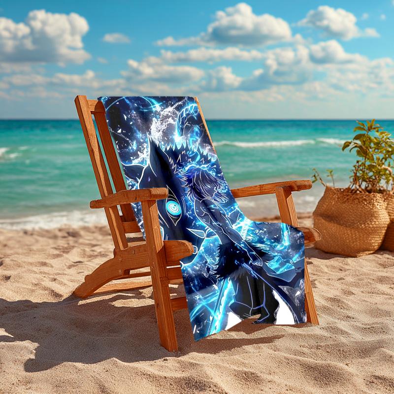 1pc Hashibira Inosuke Beach Towel, Comfortable and Thick, and Swimming/Bath/Picnic/Camping Towel, Suitable for Seaside Beaches