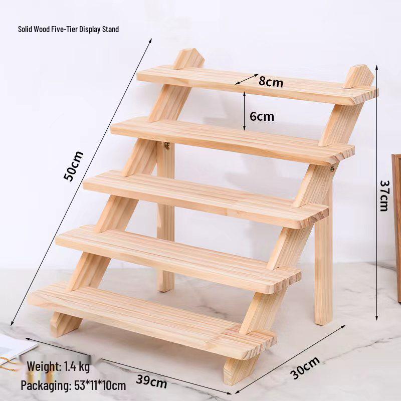 Multi-layer Solid Wood Jewelry Stand for Earrings, Rings & Accessories