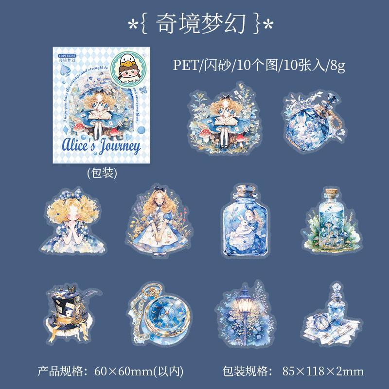 Mr. Paper, 6 Styles, 10pcs/bag, Fairy Tale Princess Themed Stickers, Collage Decoration, Phone Case, Scrapbook, Notebook