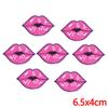 10PCS Wholesale Pink Bow Crown Lips Embroidery Patches For Clothing DIY Thermoadhesive Patches On Clothes Iron On Patch Backpack