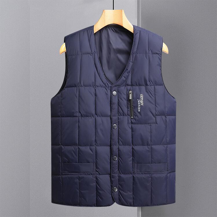 

Горячая распродажа Мужской пуховый жилет Легкая пуховая куртка Куртка-стойка Молодежный Большого размера Жилет 5XL