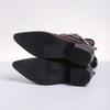 Fashion Metal Belt Buckle Decoration Riding Boots Women 2025 Autumn Sexy Point Toe Suede Western Boots Slip On Mid Calf Booties