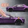 Electroplated 1/32 Alloy Dodge Hellcat Sports Car Model with Light and Sound Effects Collection Miniature Voiture Diecast Toy Vehicle