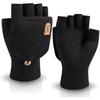 Women Winter Half Finger Thick Warm Gloves, Fashion Plush Flip Knitted Gloves Suitable For Outdoor Sports