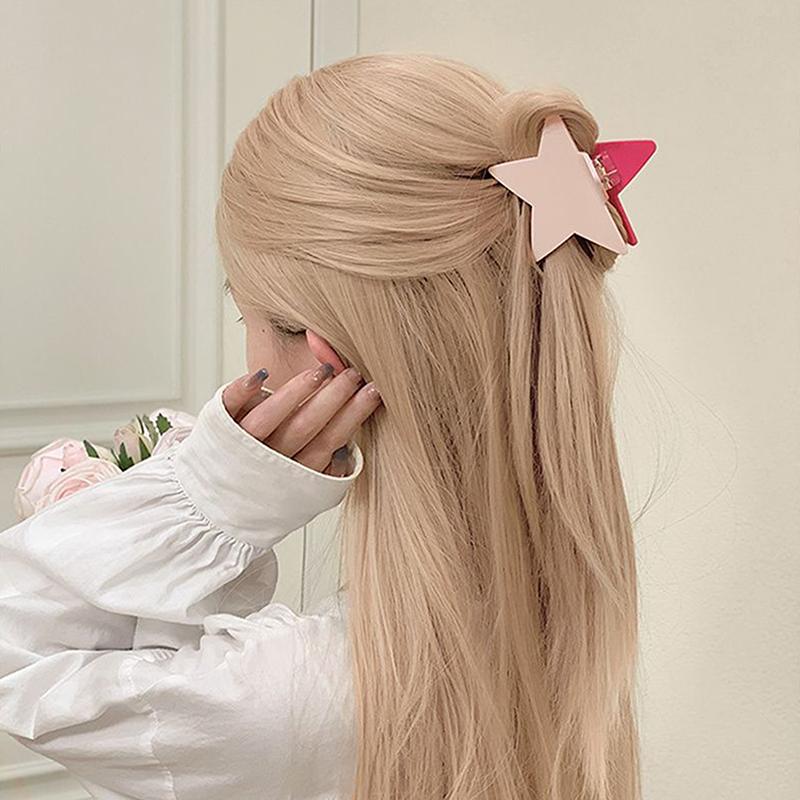 Trendy Cool Shiny Star Hair Clips Claw Y2K Accessories Punk Irregular Pentagram Women Girl Hairpin Party Hair Accessories