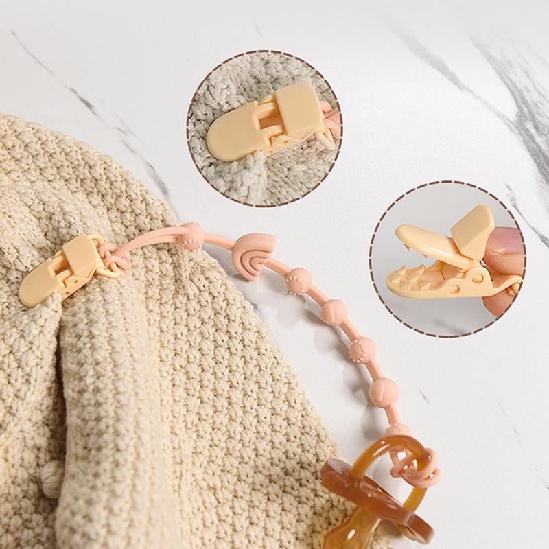 1 Piece Dummy Nipples Holder Clips Baby Silicone Pacifier Chain Clip Babies Teething Chain Toy Gifts For Cute Baby Accessories