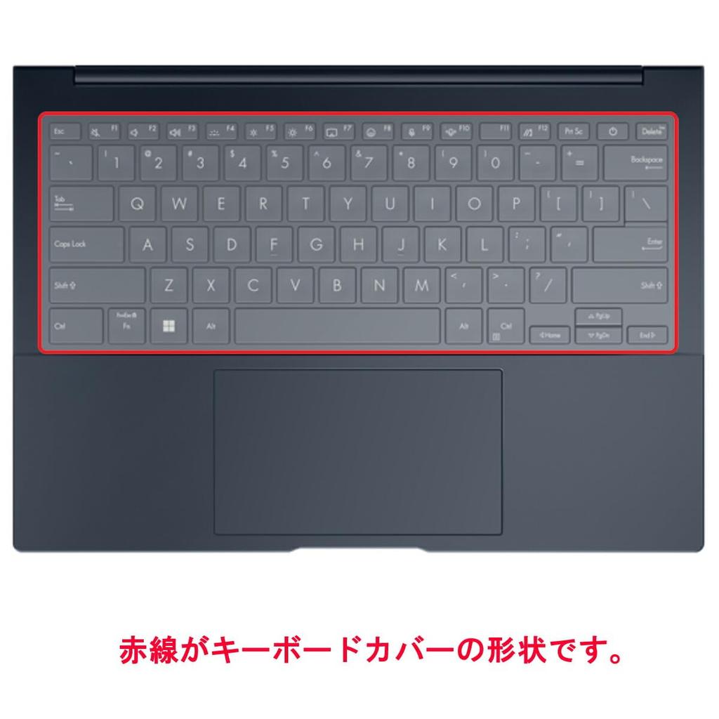 ClearView Keyboard Cover for ASUS Zenbook 14 OLED UX3405 (2024 Model) - Protective Film, Made in Japan [Quiet]