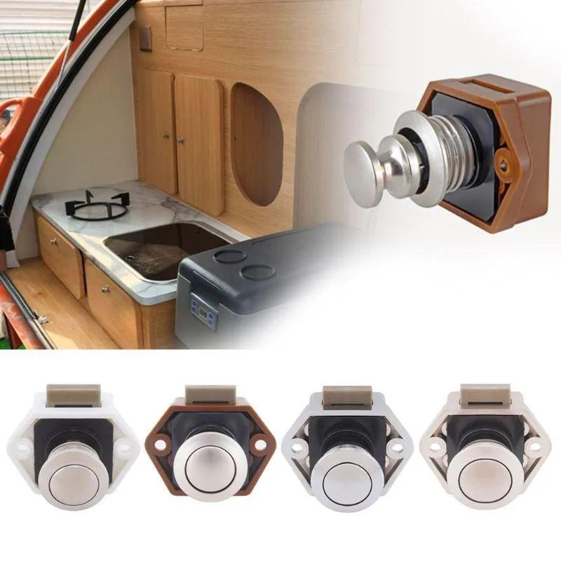 Diametro 20mm Serratura a Pressione per Camper Auto, Chiusura a Scatto per Cassetti di RV Caravan Barca, Serrature a Pulsante per Ferramenta Mobili