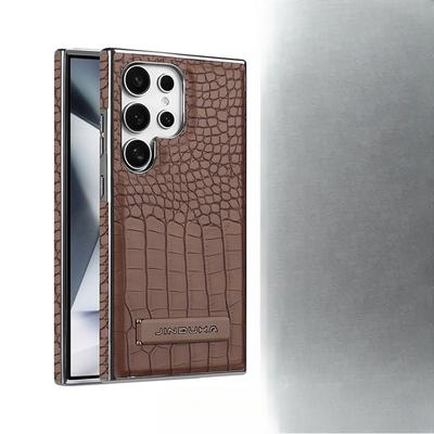 Geeignet für Samsung S24ultra Handyhülle Krokodilmuster Magnetischer Absorber Samsung Vollumfassend S25u Halterung 23u Herren Lederhülle