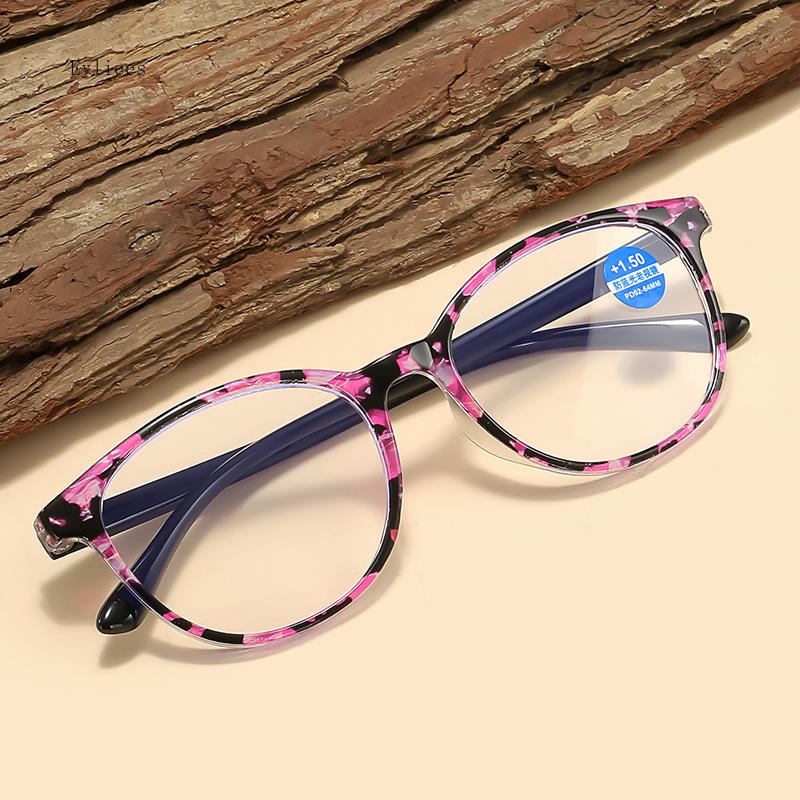 Ultralight Red Leopard Print Reading Glasses Women Men Round Glasses Frames For Read Female Fashion Vintage Clear Eyeglasses