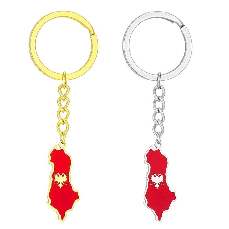 Versatile Keychain Albania Eagle Map Flag Key Chain Ethnic Style Keyrings Decor