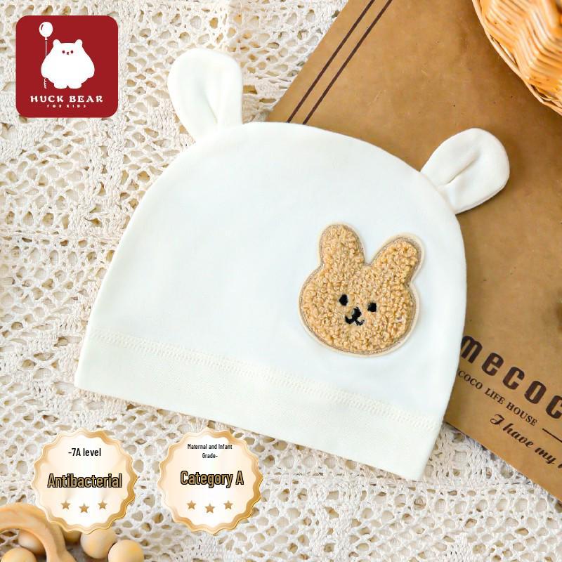 Pure Cotton Newborn Pullover Cap - Single Layer, Spring & Autumn