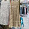 Chiffon Pleated Polka Dot Skirt Versatile High Waist Thin Wavy Skirt Temperament a Word Long Skirt